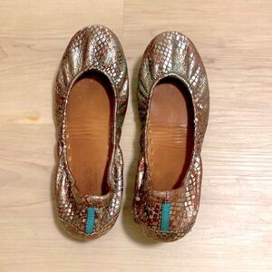 Tieks Wild Copper Snake print